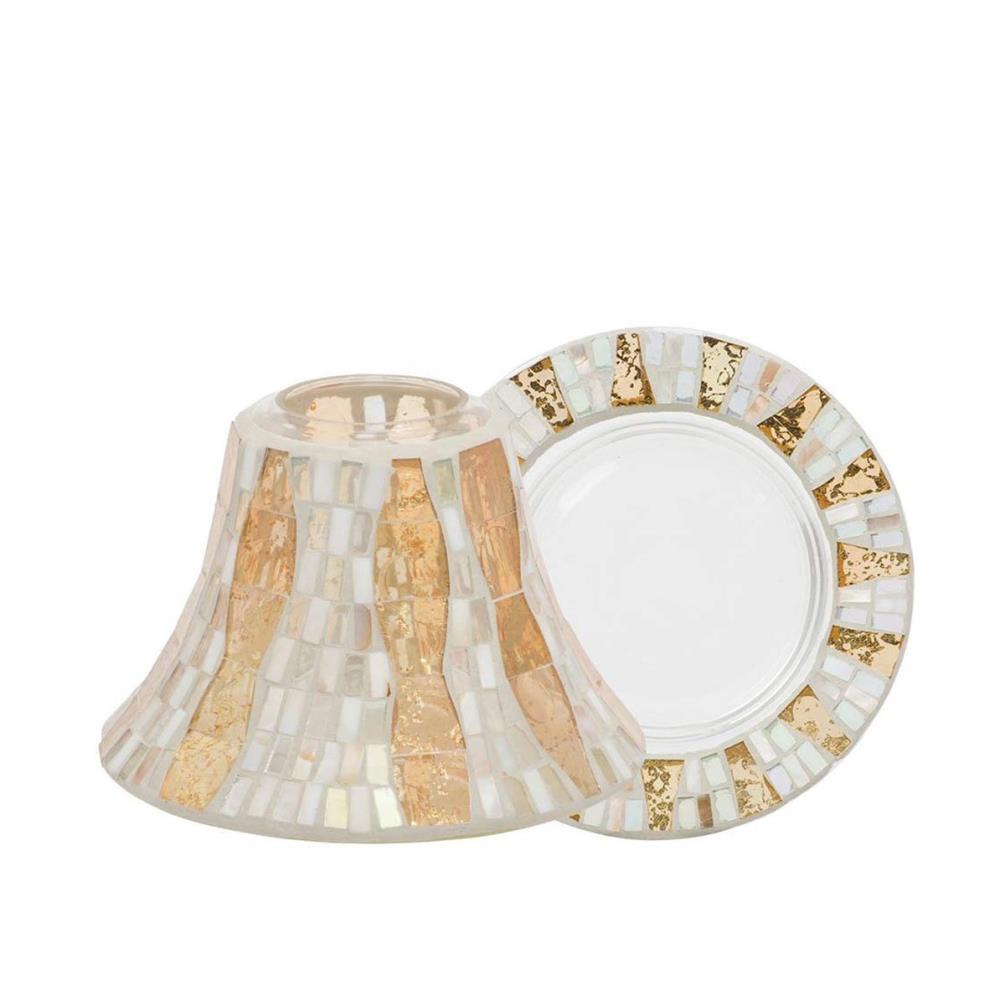 Yankee Candle Gold Wave Mosaic Large Shade & Tray £16.79